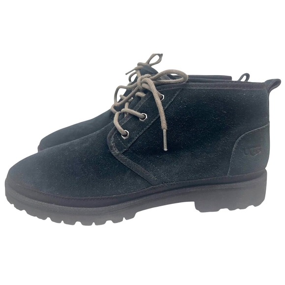 UGG Nealand Boots Black Suede Shearling Lined Lug Chukka Vibram Winter, Men\'s 13 main image 7